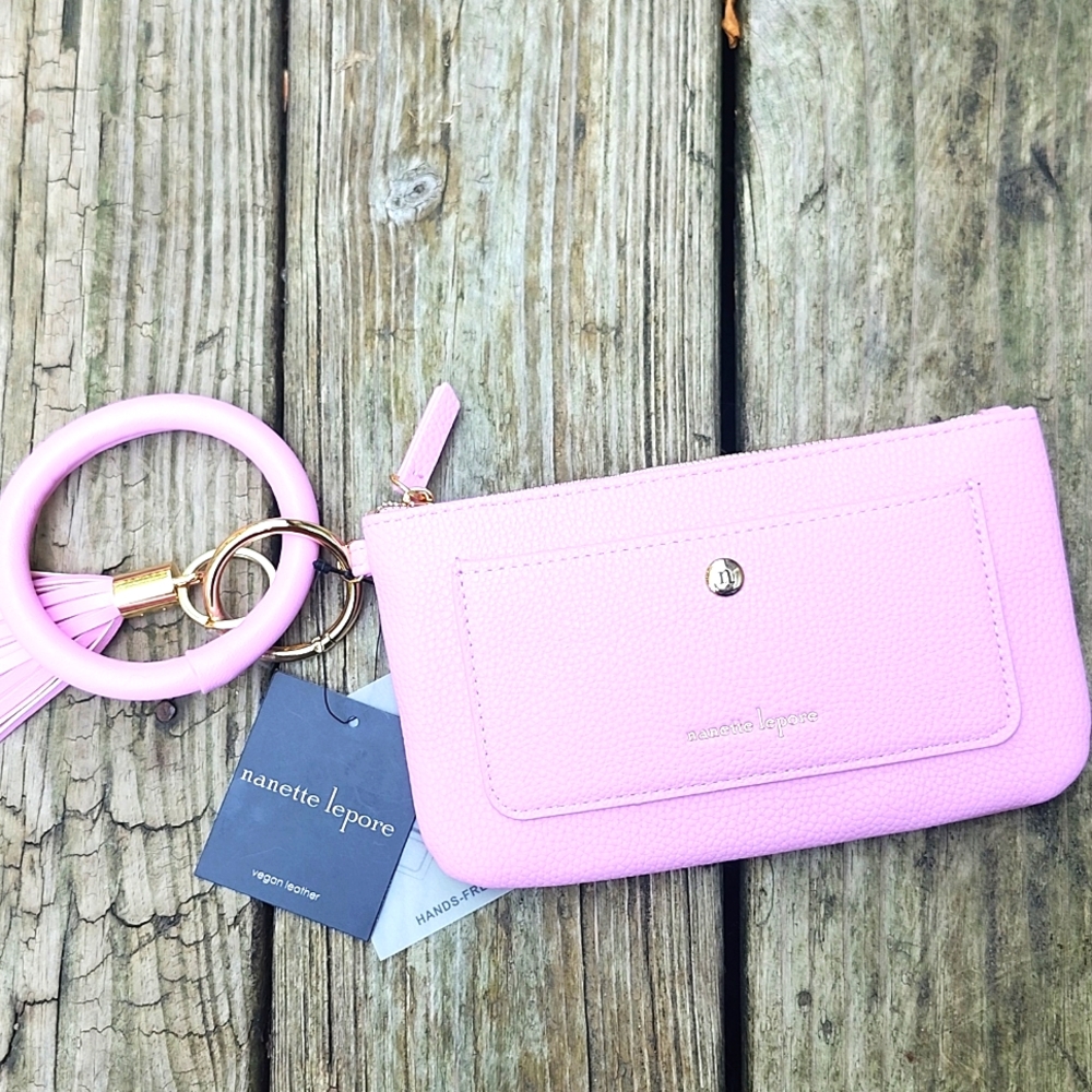 NWT, Hands Free Bracelet Nanette Lapore Wallet, Wristlet Vegan Leather